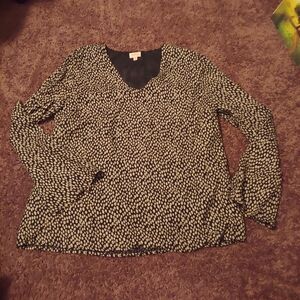 Pixley tanish brown bell sleeve long sleeve top
